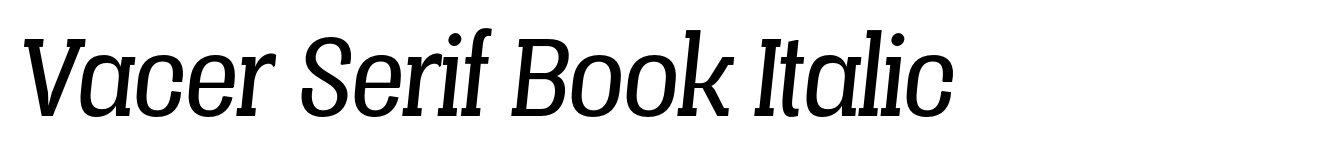 Vacer Serif Book Italic